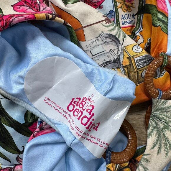 NWT Agua Bendita Ventura Tribeca One Piece Swimsuit Rings Size Medium - Picture 8 of 11